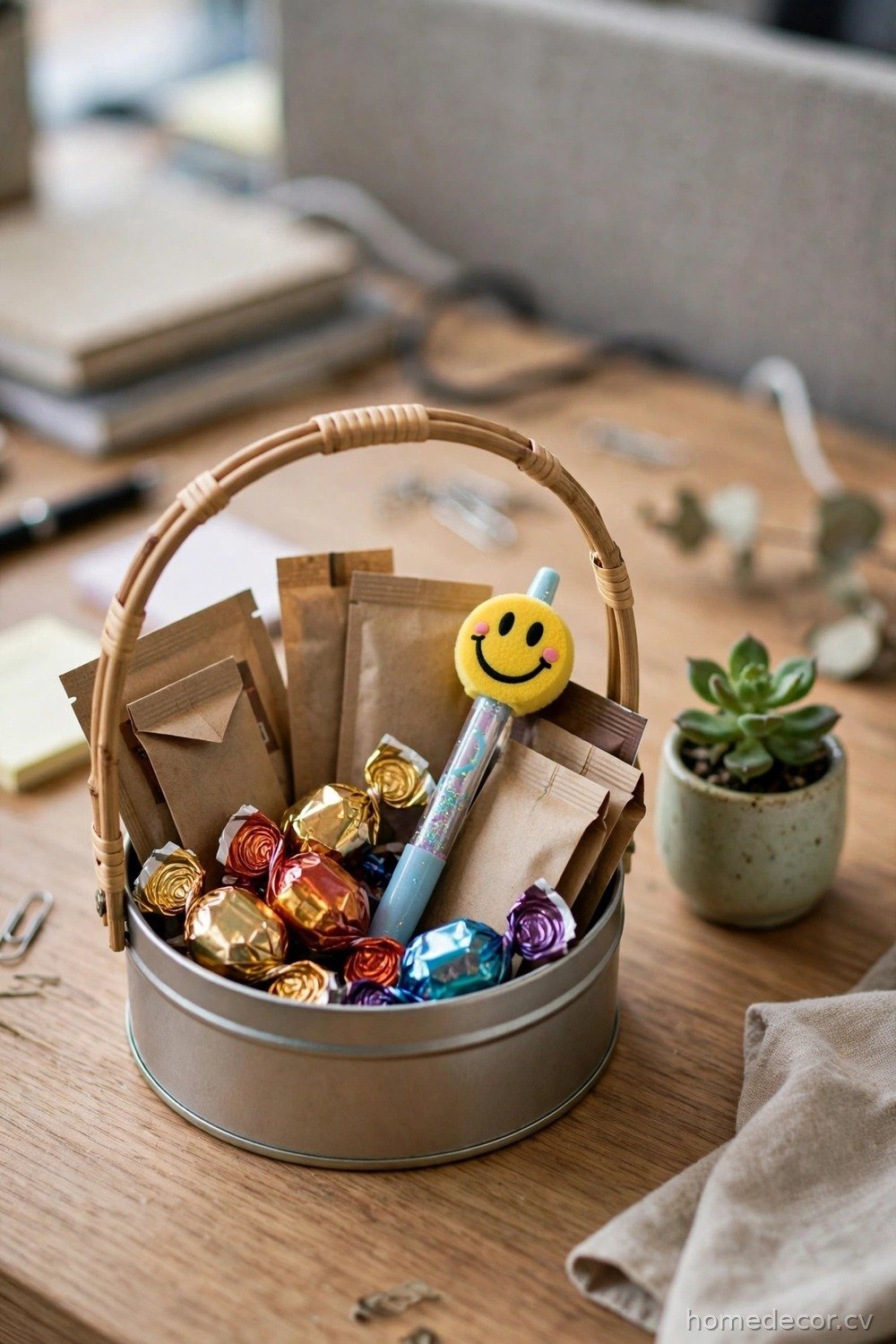 Coworker Desk Treat Basket
