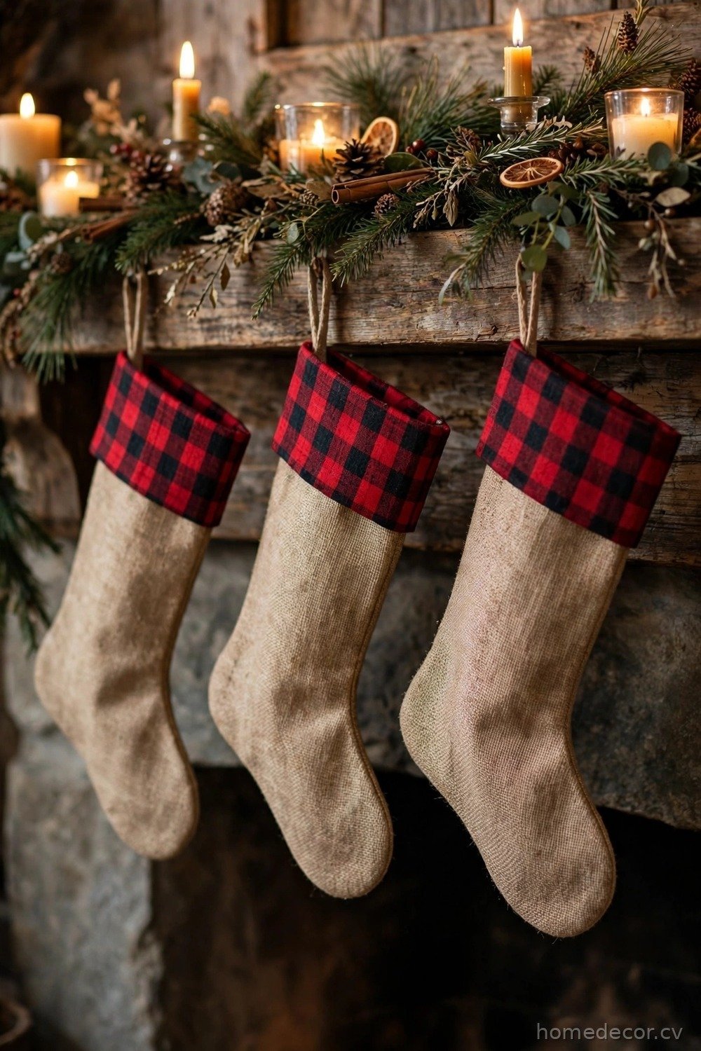 Burlap and Linen Stockings