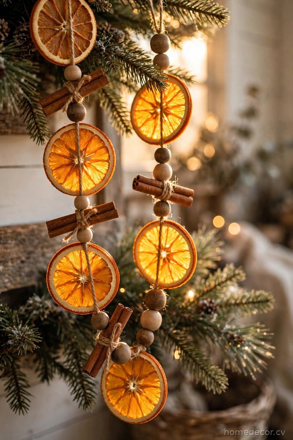 DIY Dried Orange and Cinnamon Garland