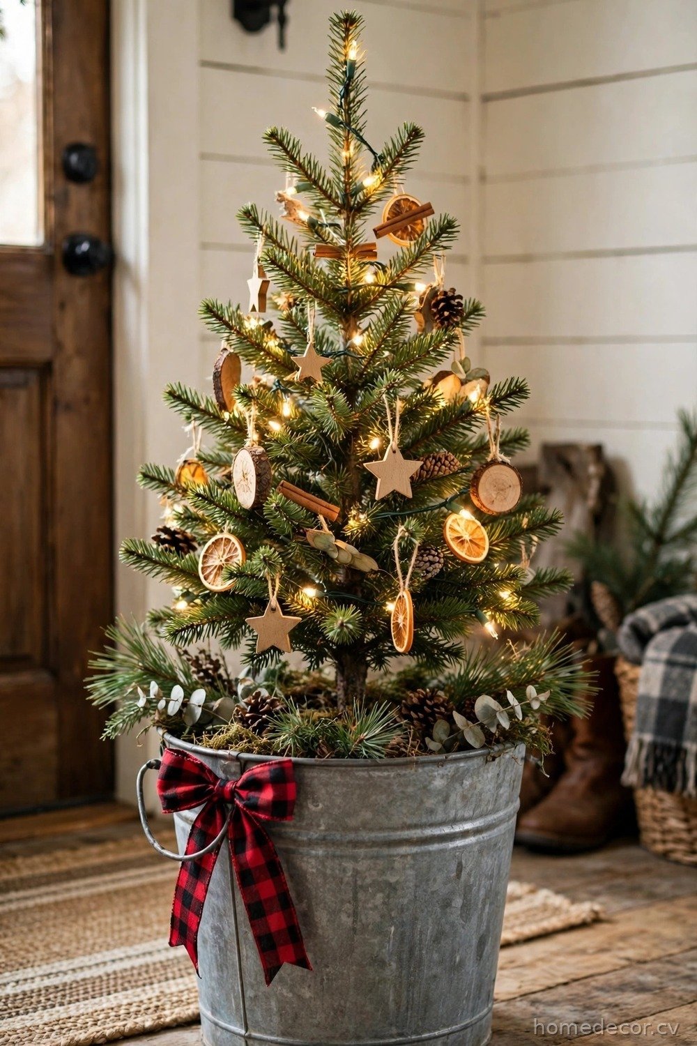 Galvanized Bucket Christmas Tree Stand
