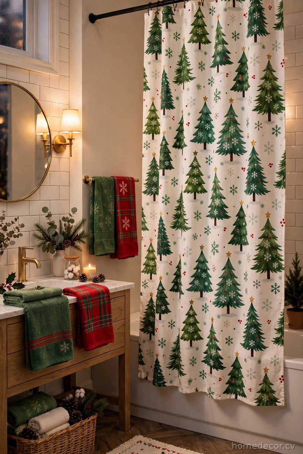 Holiday Shower Curtain