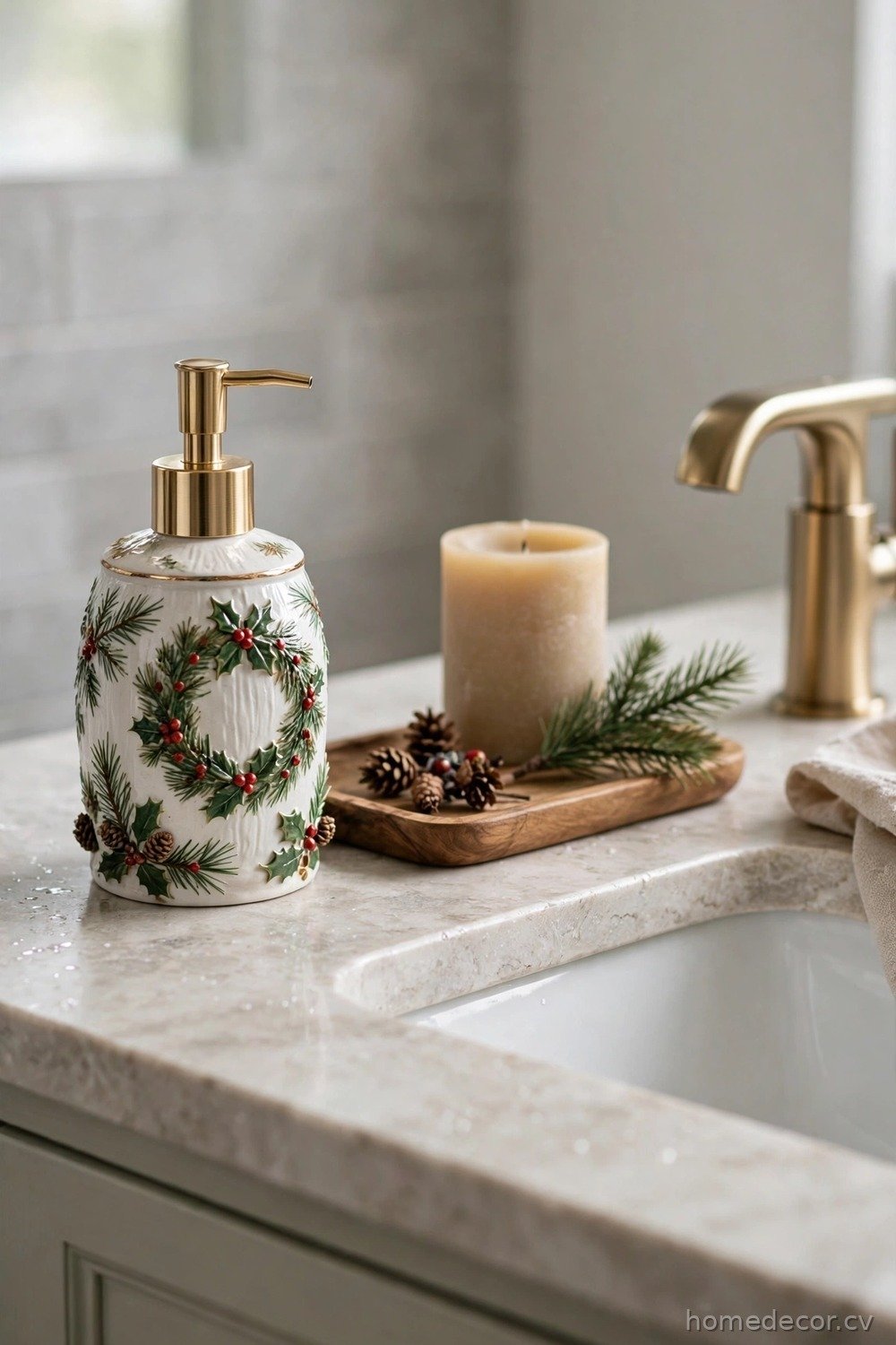 Christmas Soap Dispensers and Trays