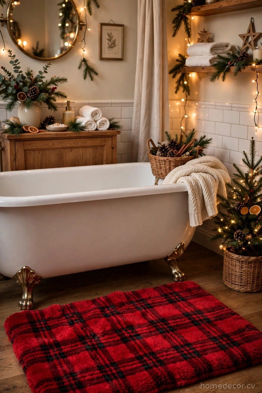 Festive Bath Mat and Rug