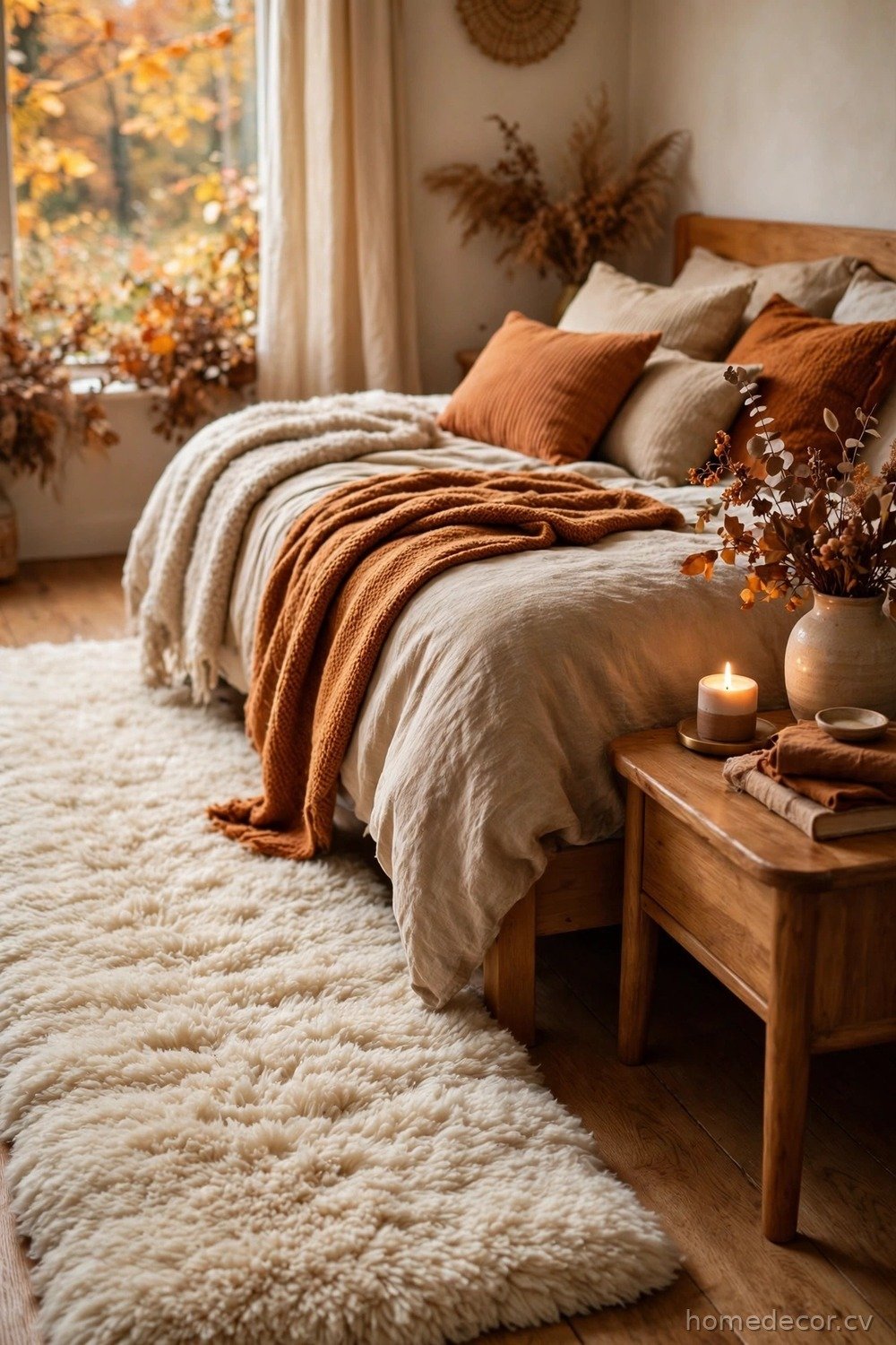 Plush Area Rug Under the Bed
