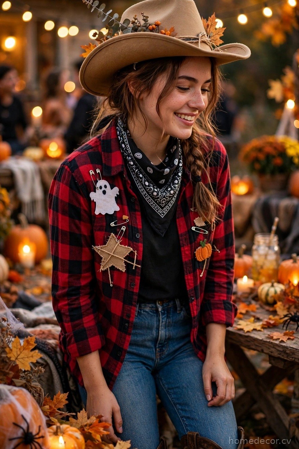 DIY Cowboy with Flannel and a Hat