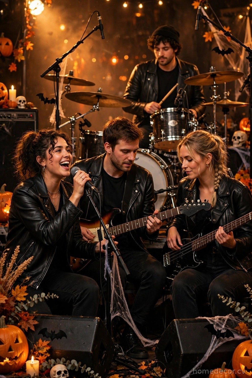 Rock Band on Stage