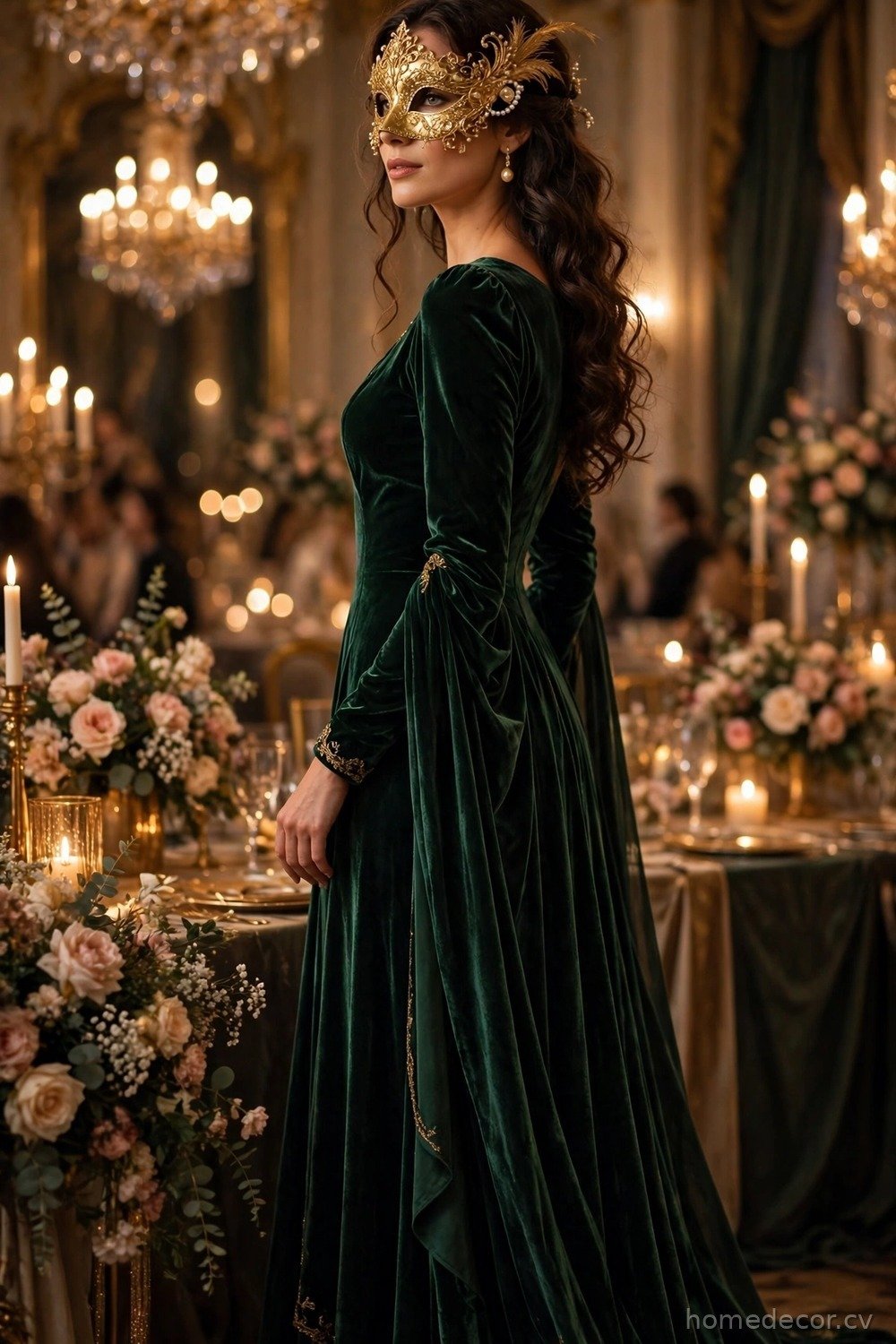 Elegant Masquerade Guest
