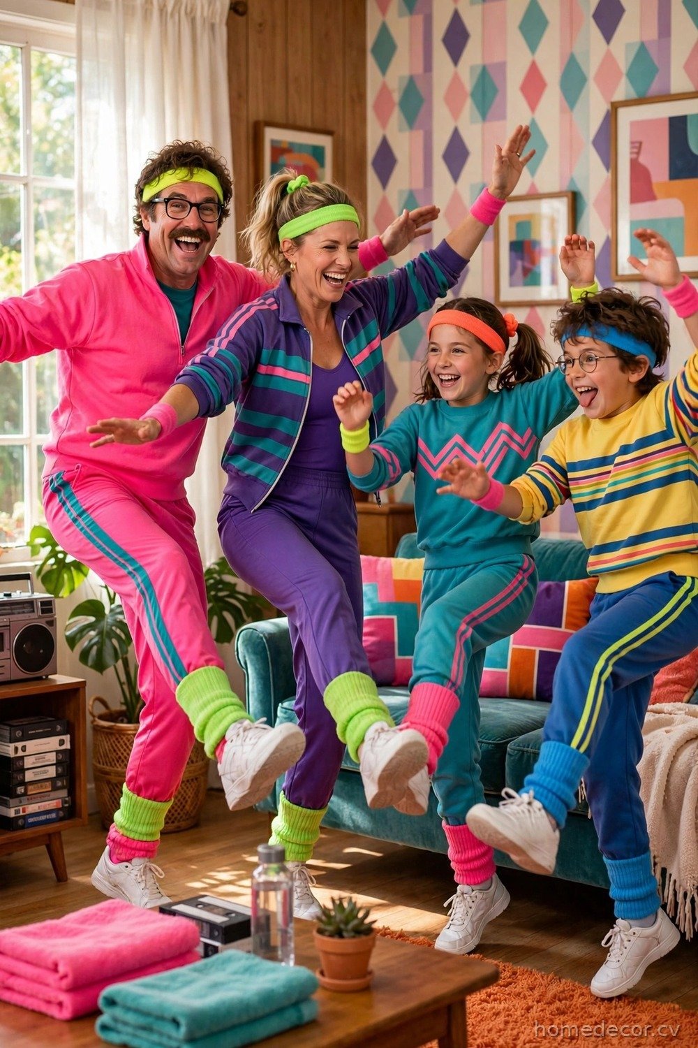 Retro Aerobics Workout Team