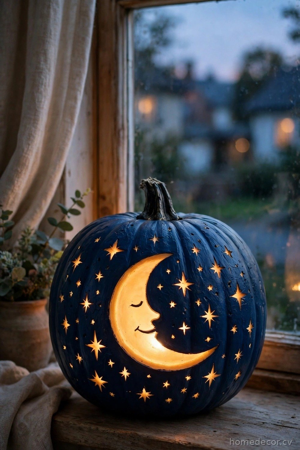 Moon and Star Night Pumpkins