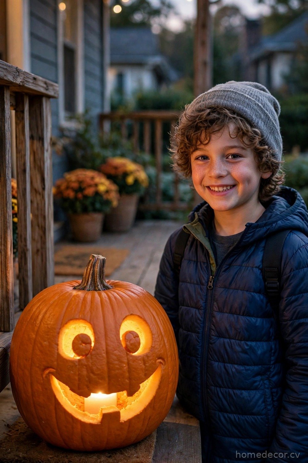 Pumpkin Lanterns for the Porch
