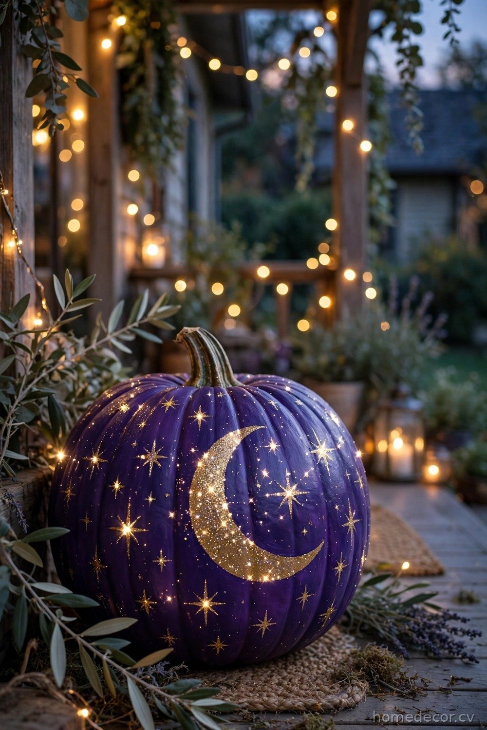 Glitter Galaxy Pumpkins