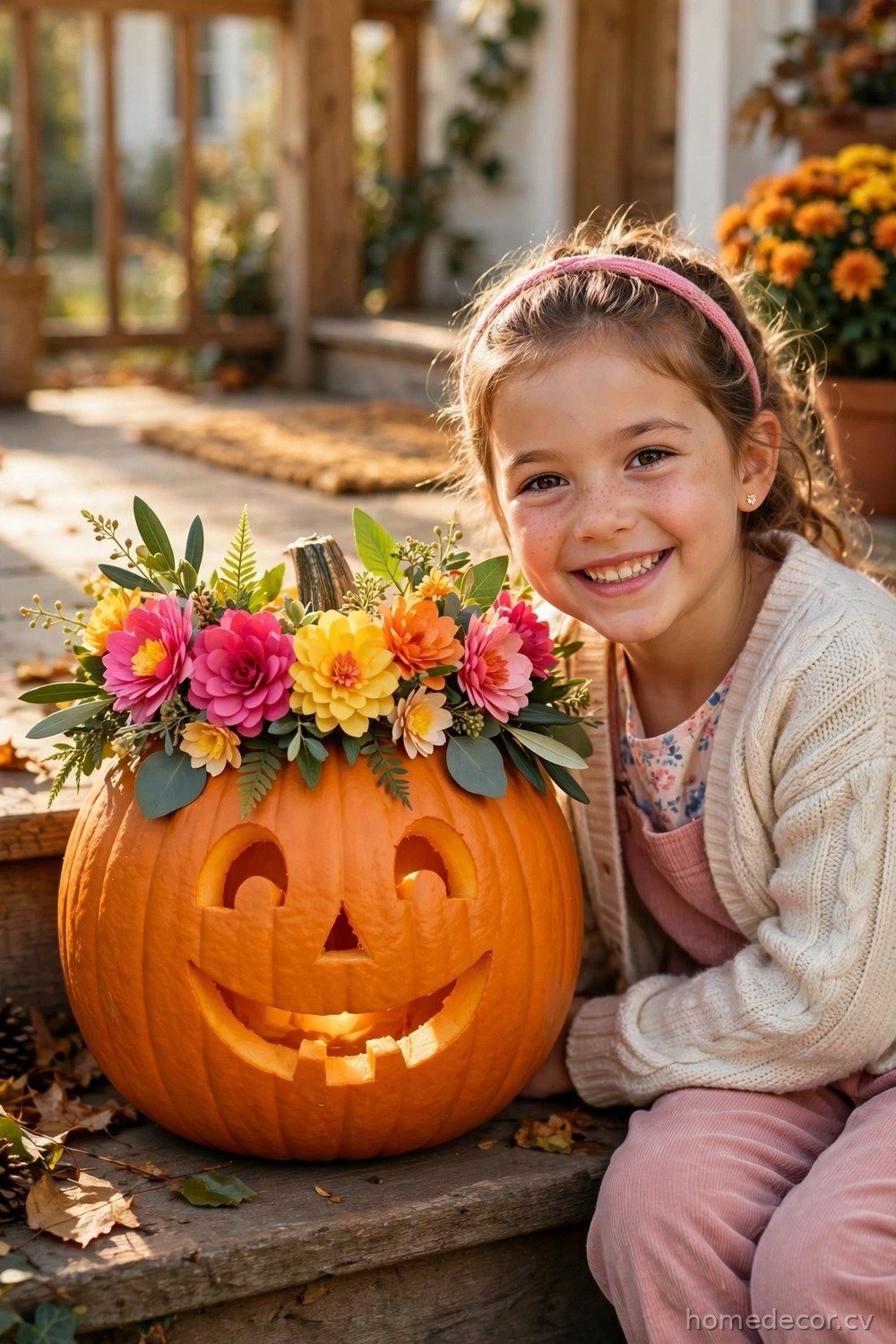 Flower Crown Pumpkins