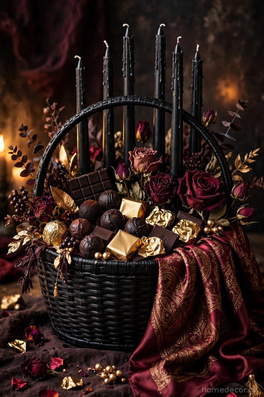 Luxe Gothic Elegance Basket