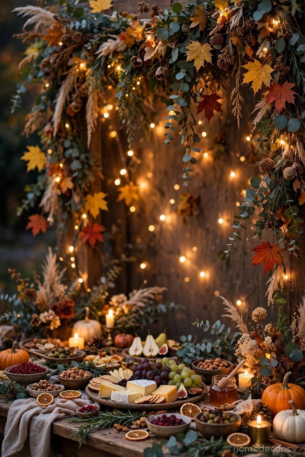 Foliage and Fairy Light Backdrop