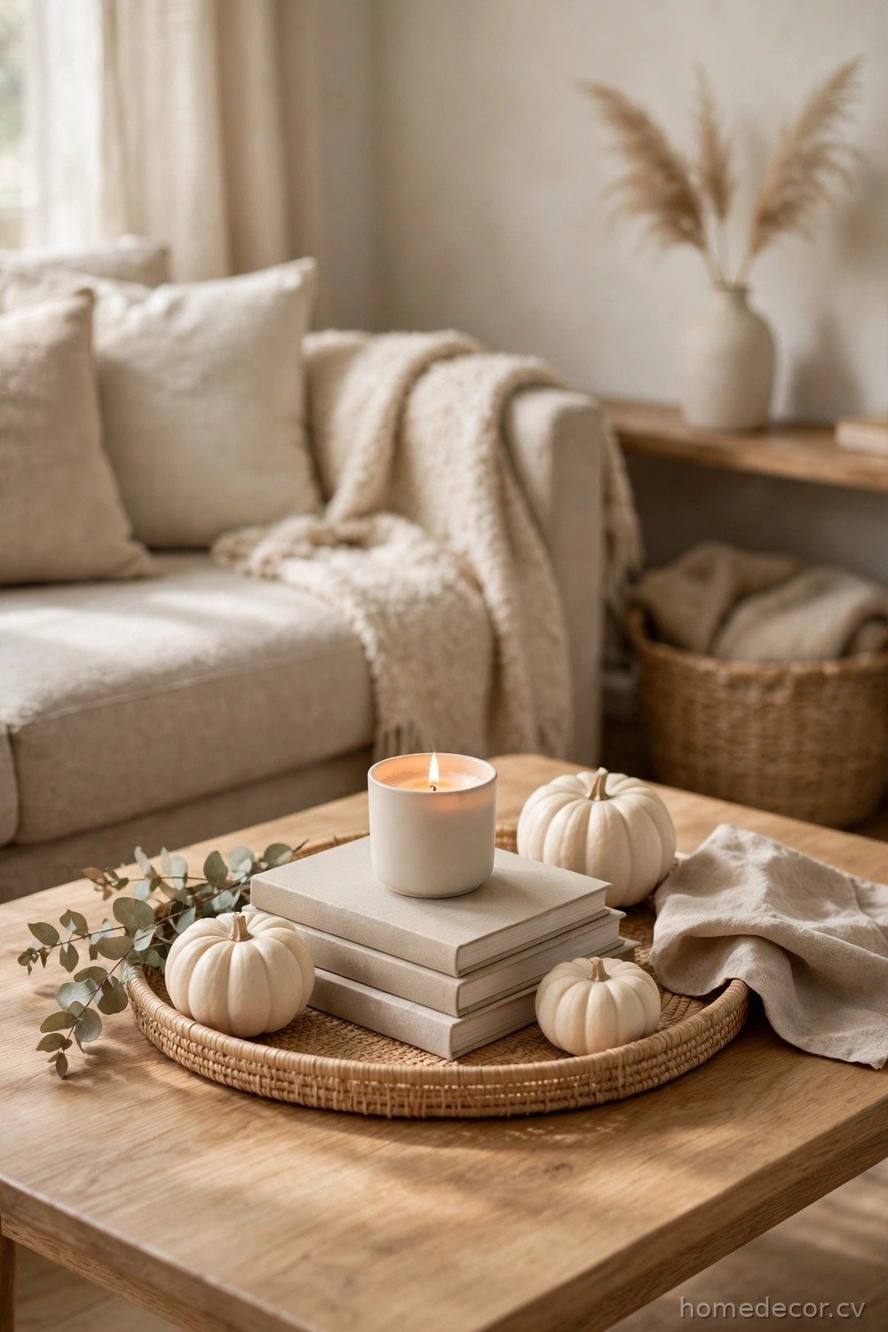 Minimal White Pumpkin Coffee Table
