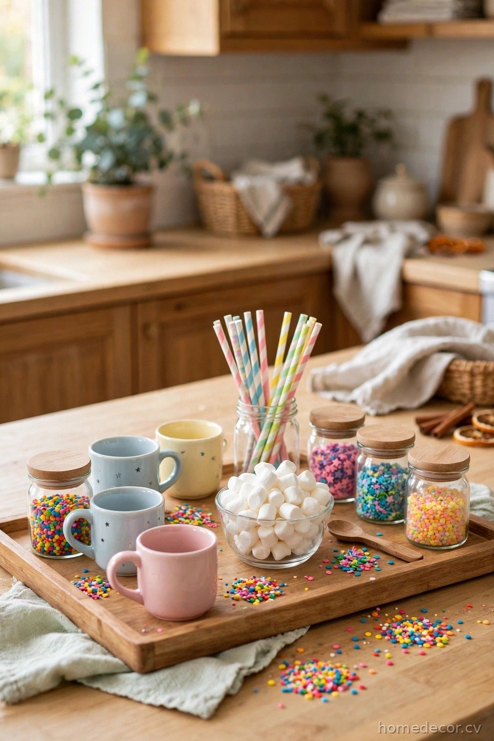 Kids Friendly Cocoa Bar with Sprinkles