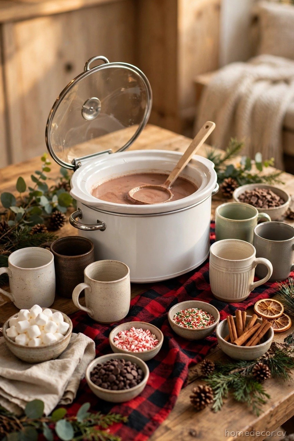 Slow Cooker Self-Serve Cocoa Bar
