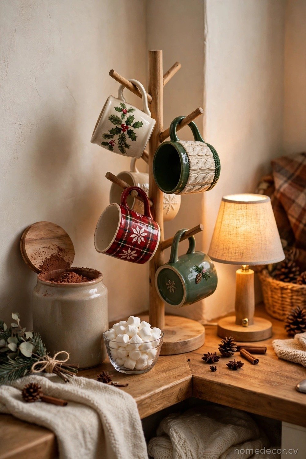 Cozy Mug Tree and Cocoa Corner