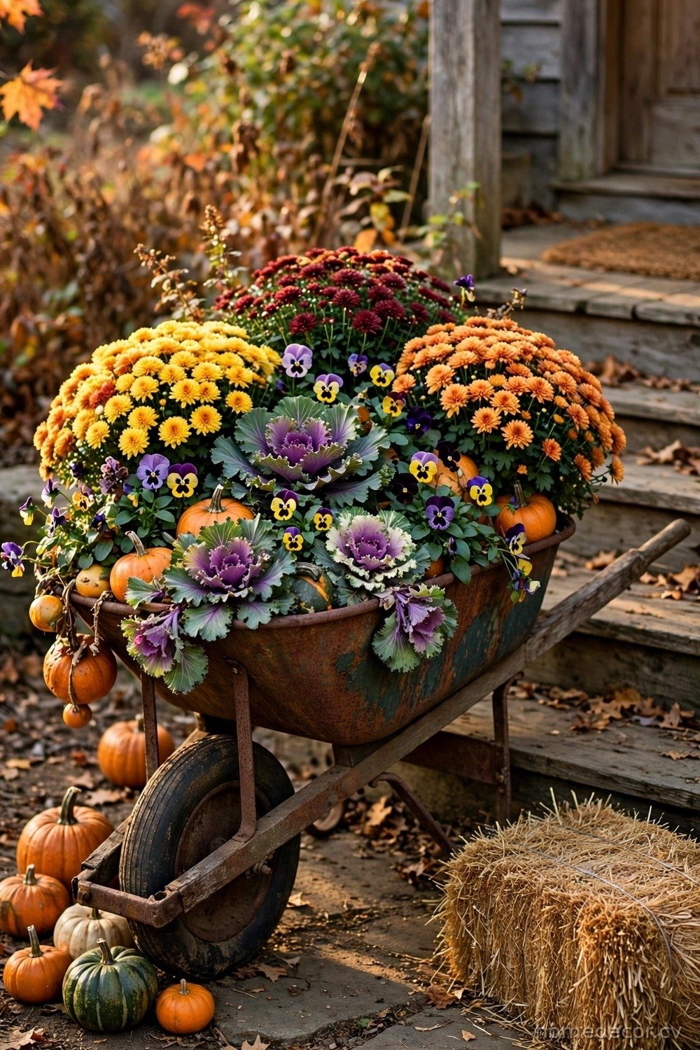 Vintage Wheelbarrow Garden Planter