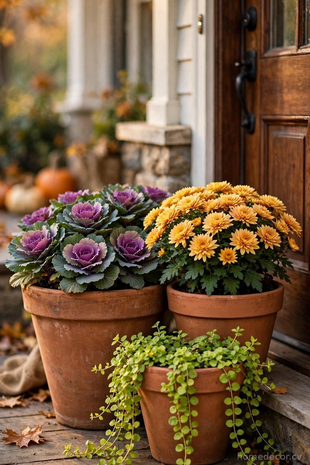 Layered Terra Cotta Pot Trio