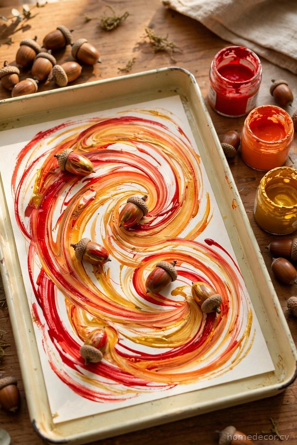 Rolling Acorn Painting