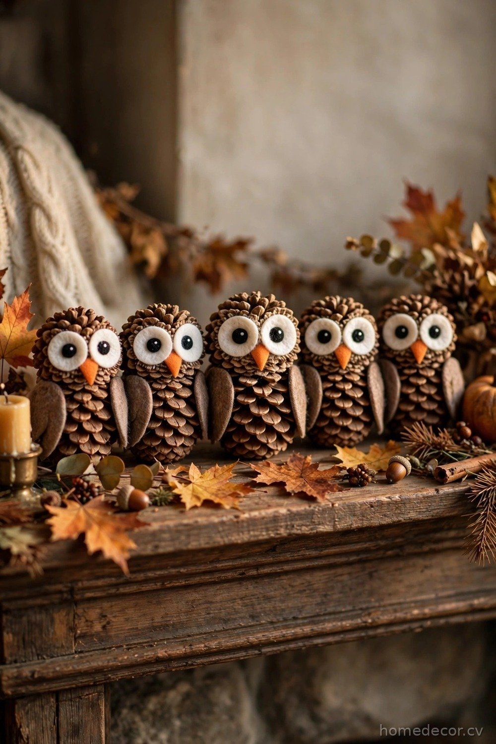 Pinecone Owl Decorations