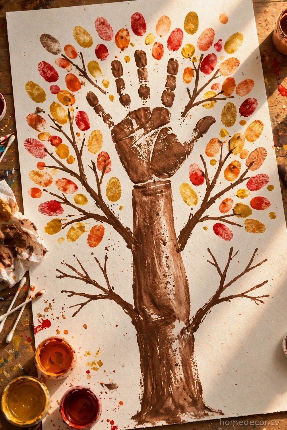 Handprint Fall Tree Painting
