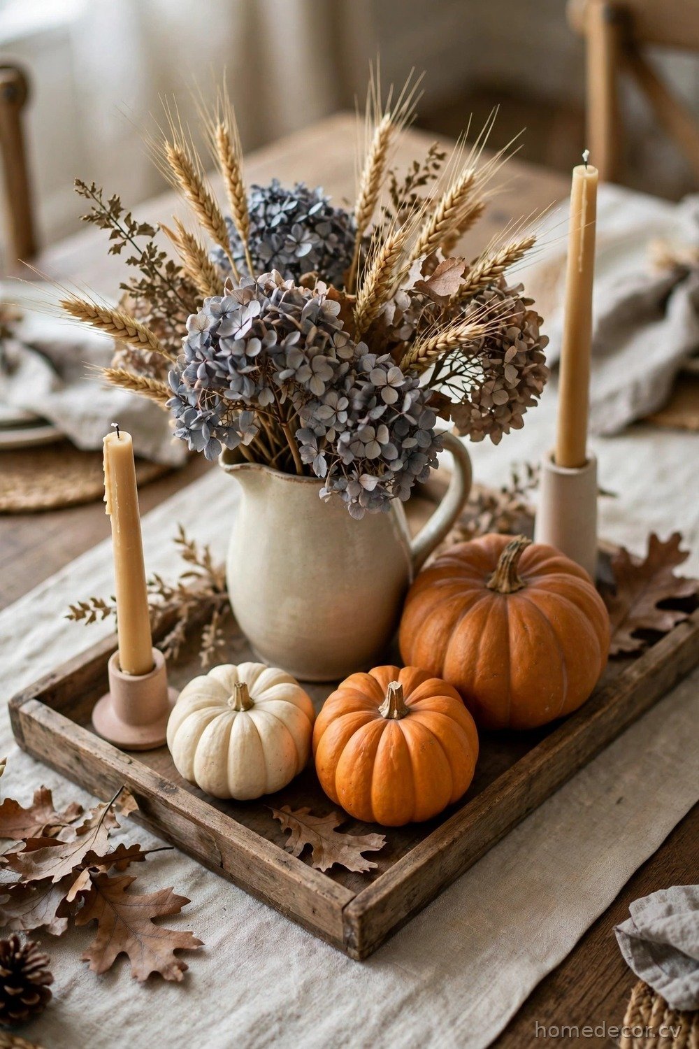Dining Table Tray Centerpiece Vignette