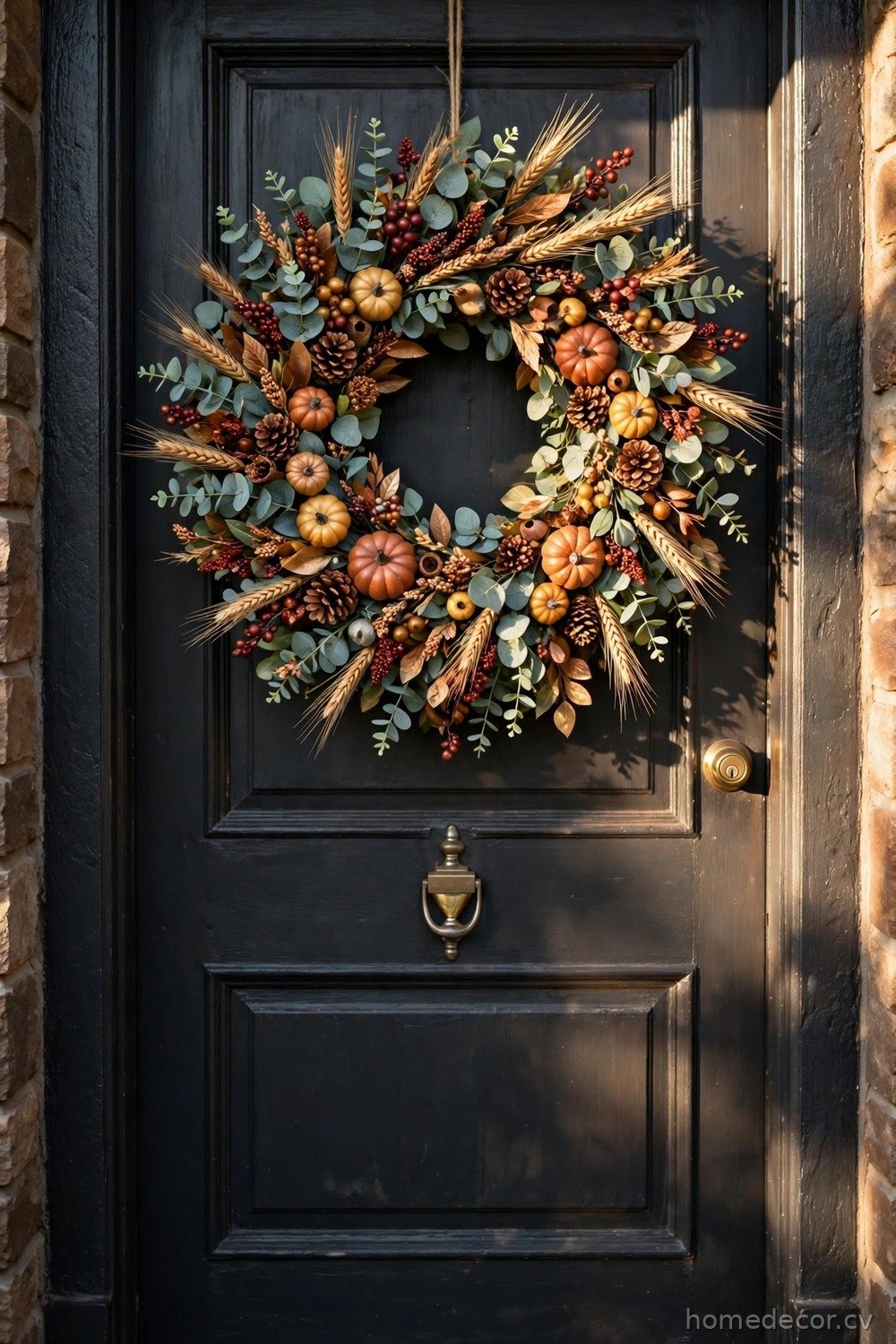Hang a Harvest Wreath on the Front Door