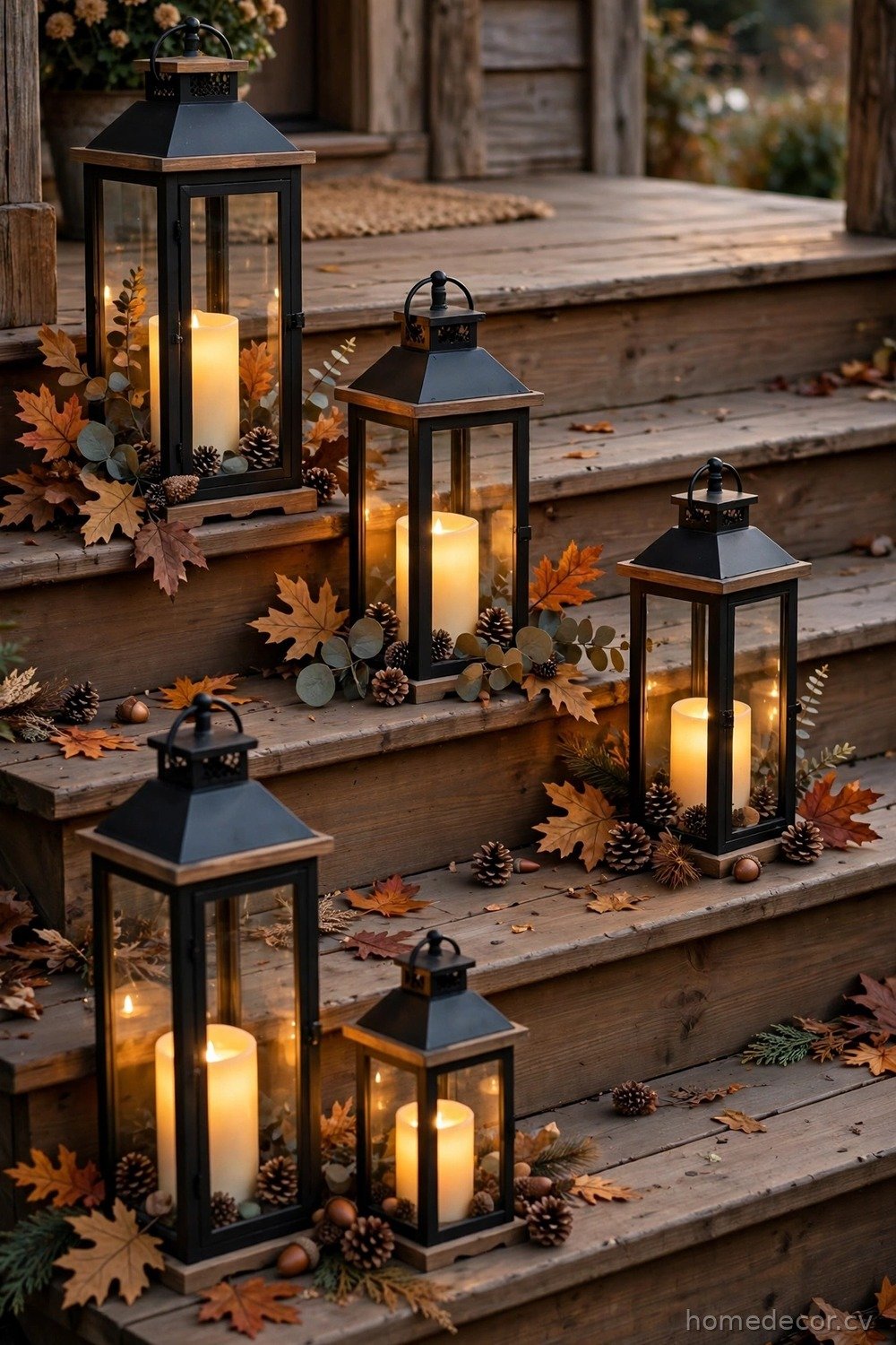 Line the Steps with Lanterns and Candles