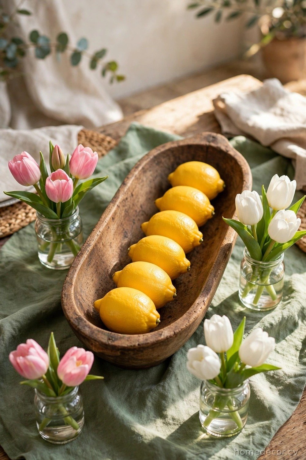 Spring Tulip and Lemon Dough Bowl