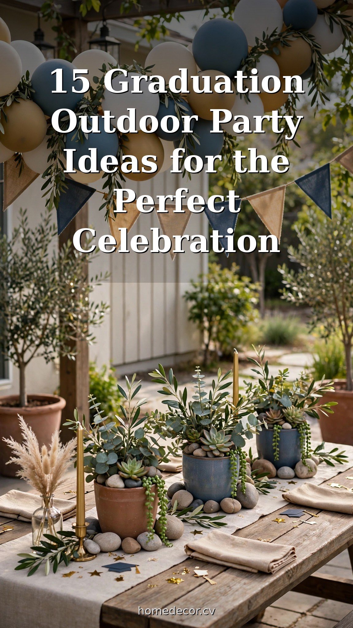 Pinterest pin: 15 Graduation Outdoor Party Ideas for the Perfect Celebration