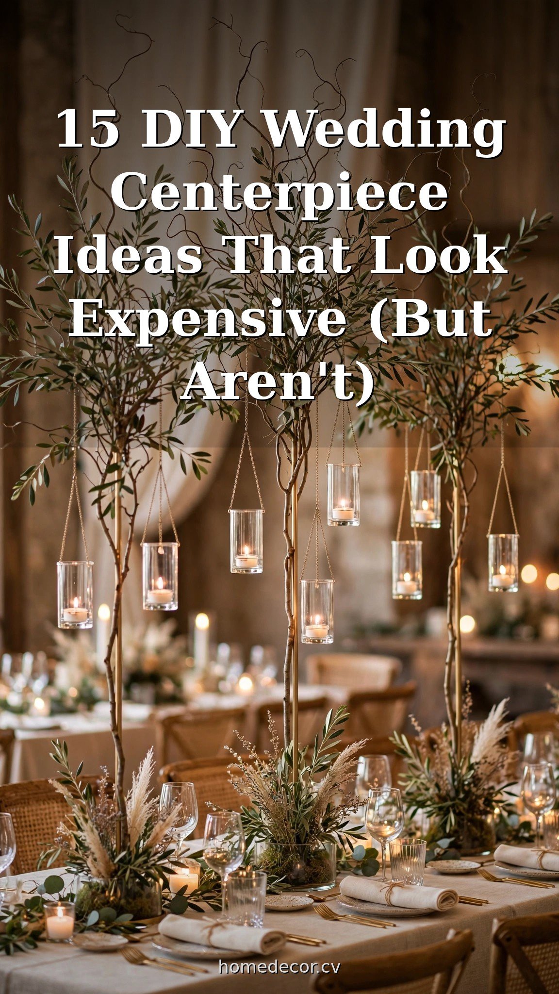 Pinterest pin: 15 DIY Wedding Centerpiece Ideas That Look Expensive (But Aren't)