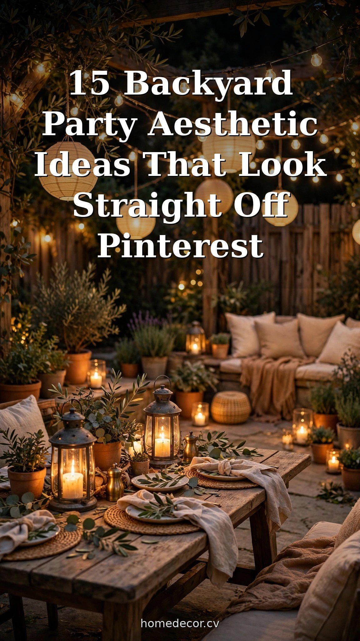 Pinterest pin: 15 Backyard Party Aesthetic Ideas That Look Straight Off Pinterest