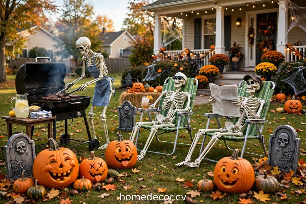 12 Funny Outdoor Halloween Decorations That Steal the Show