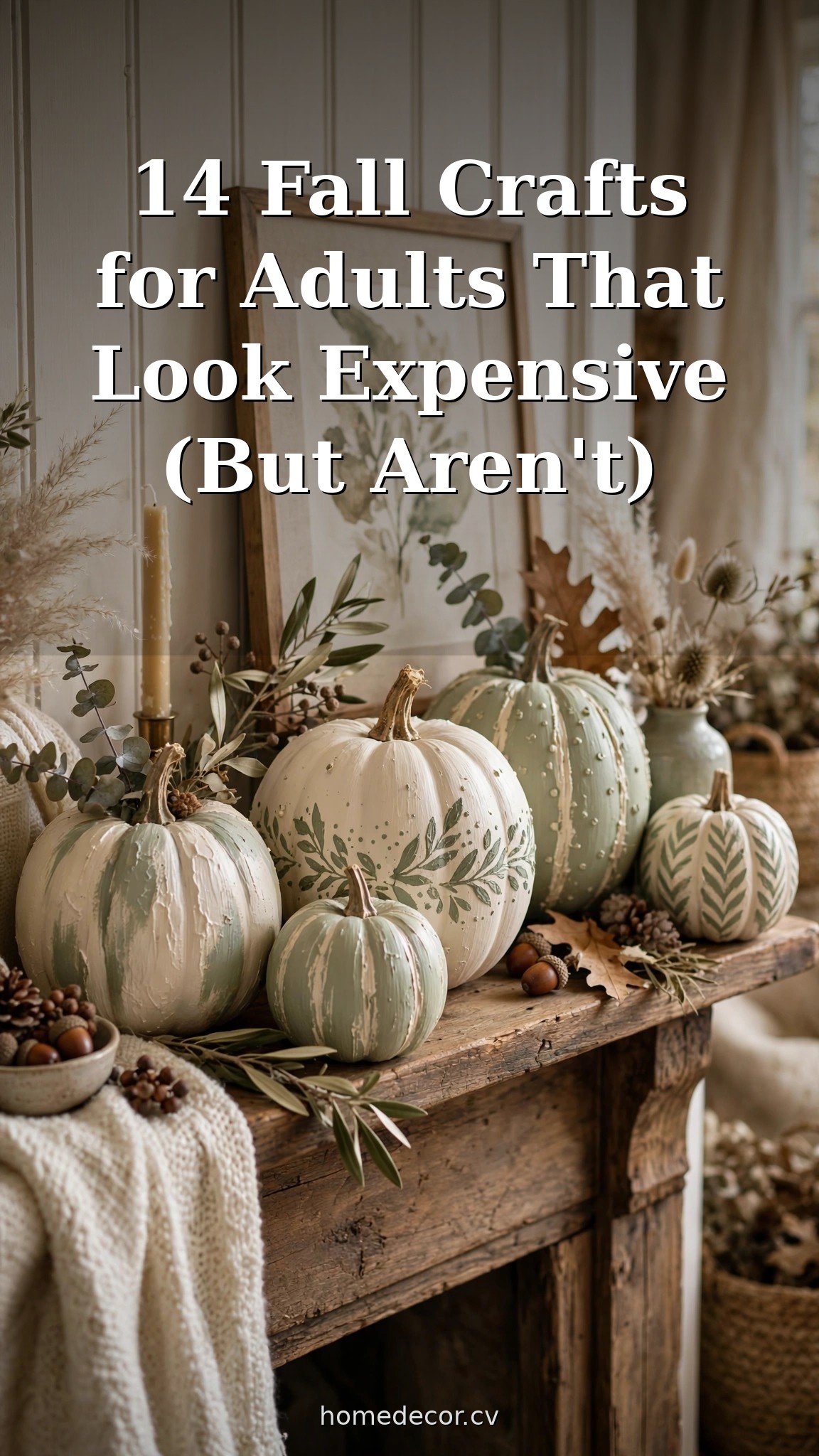 Pinterest pin: 14 Fall Crafts for Adults That Look Expensive (But Aren't)