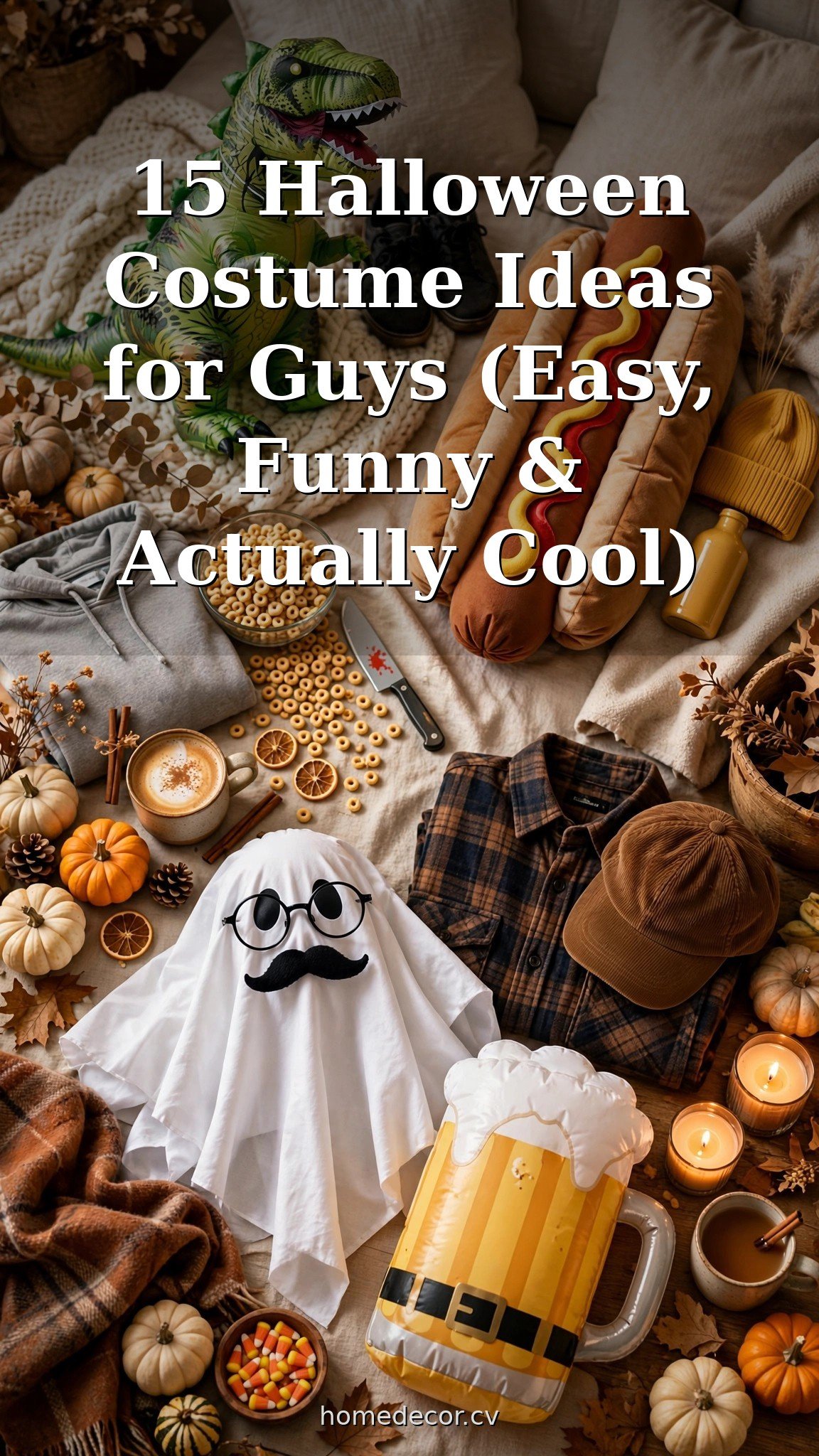 Pinterest pin: 15 Halloween Costume Ideas for Guys (Easy, Funny & Actually Cool)