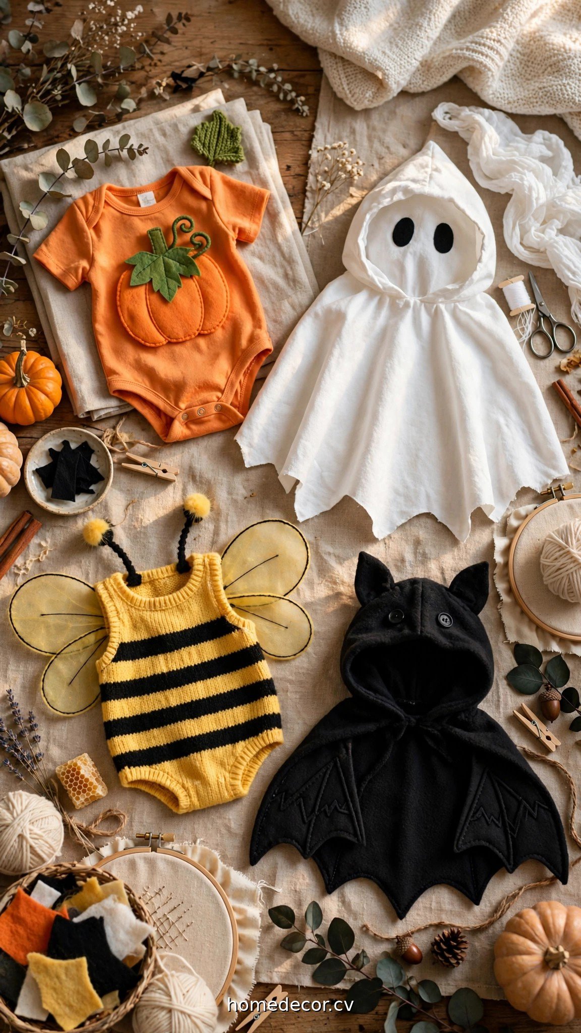 Simple DIY babys first Halloween costume ideas made at home