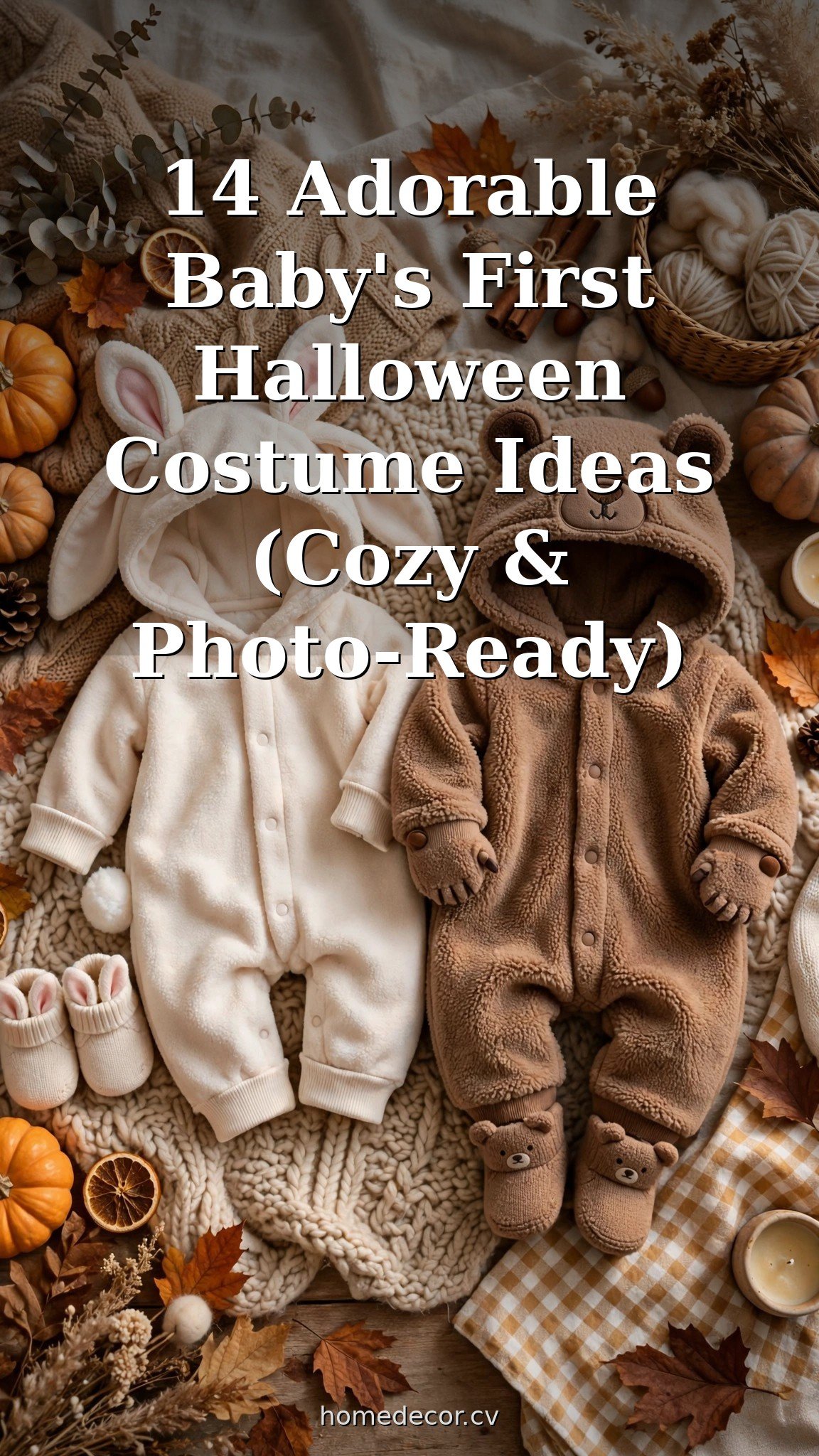 Pinterest pin: 14 Adorable Baby's First Halloween Costume Ideas (Cozy & Photo-Ready)