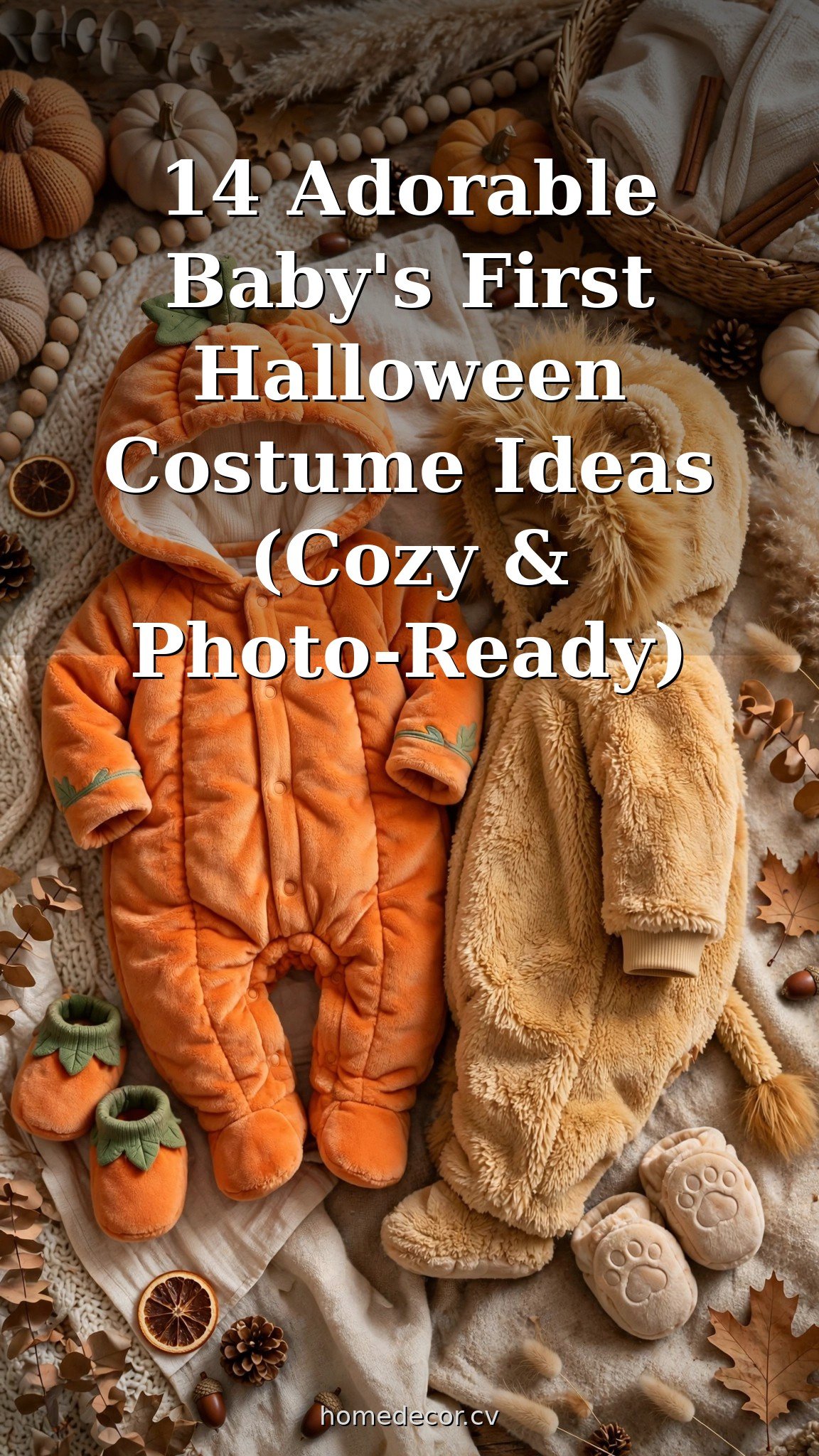 Pinterest pin: 14 Adorable Baby's First Halloween Costume Ideas (Cozy & Photo-Ready)