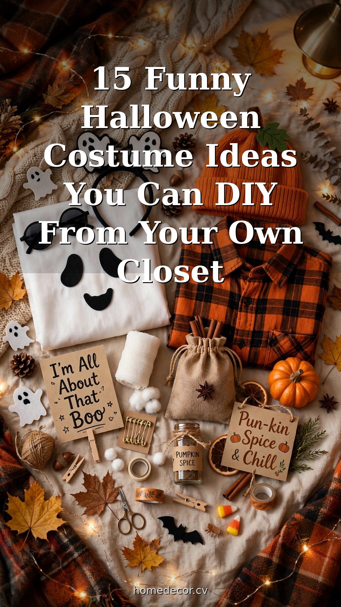 Pinterest pin: 15 Funny Halloween Costume Ideas You Can DIY From Your Own Closet