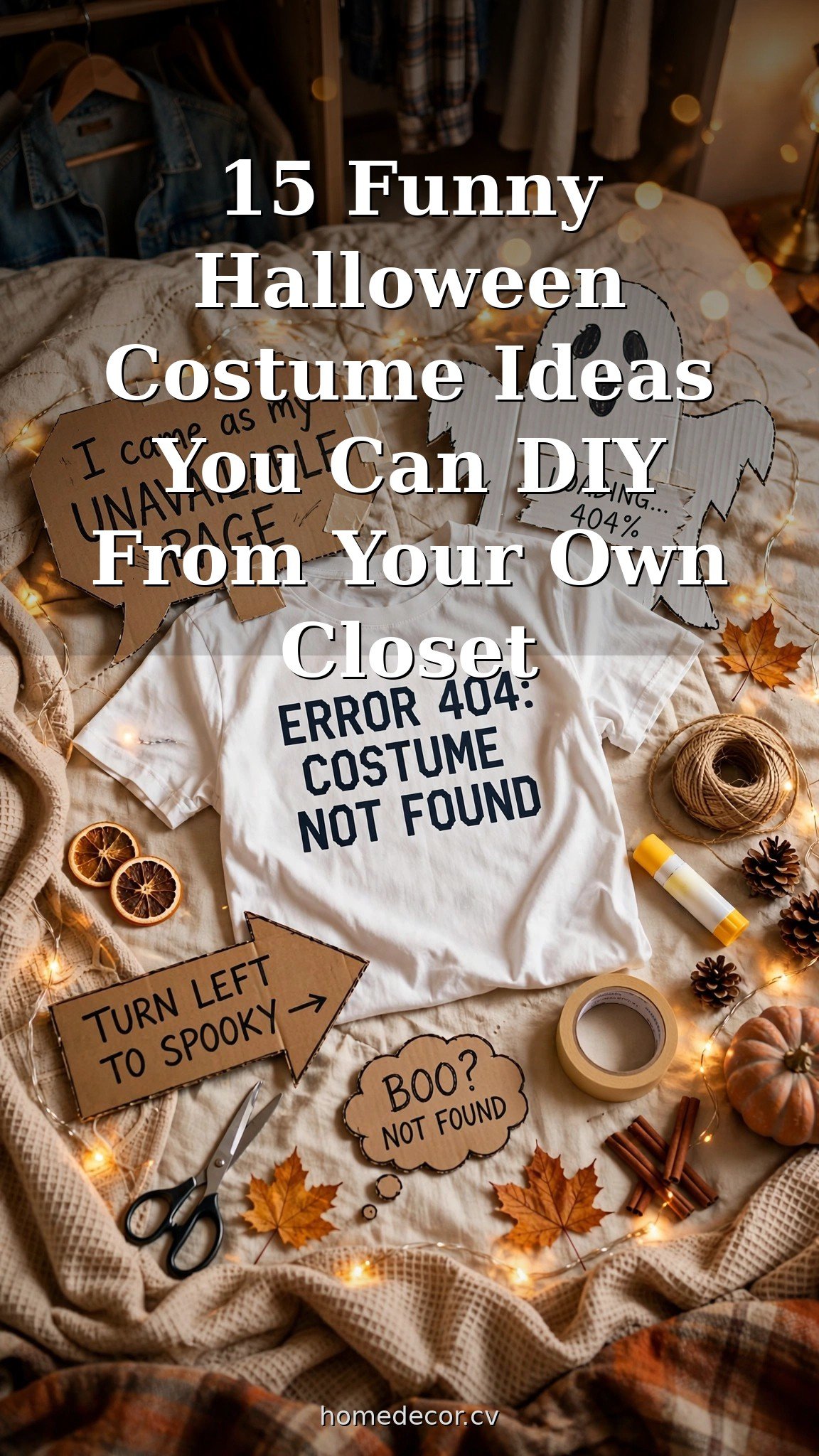 Pinterest pin: 15 Funny Halloween Costume Ideas You Can DIY From Your Own Closet
