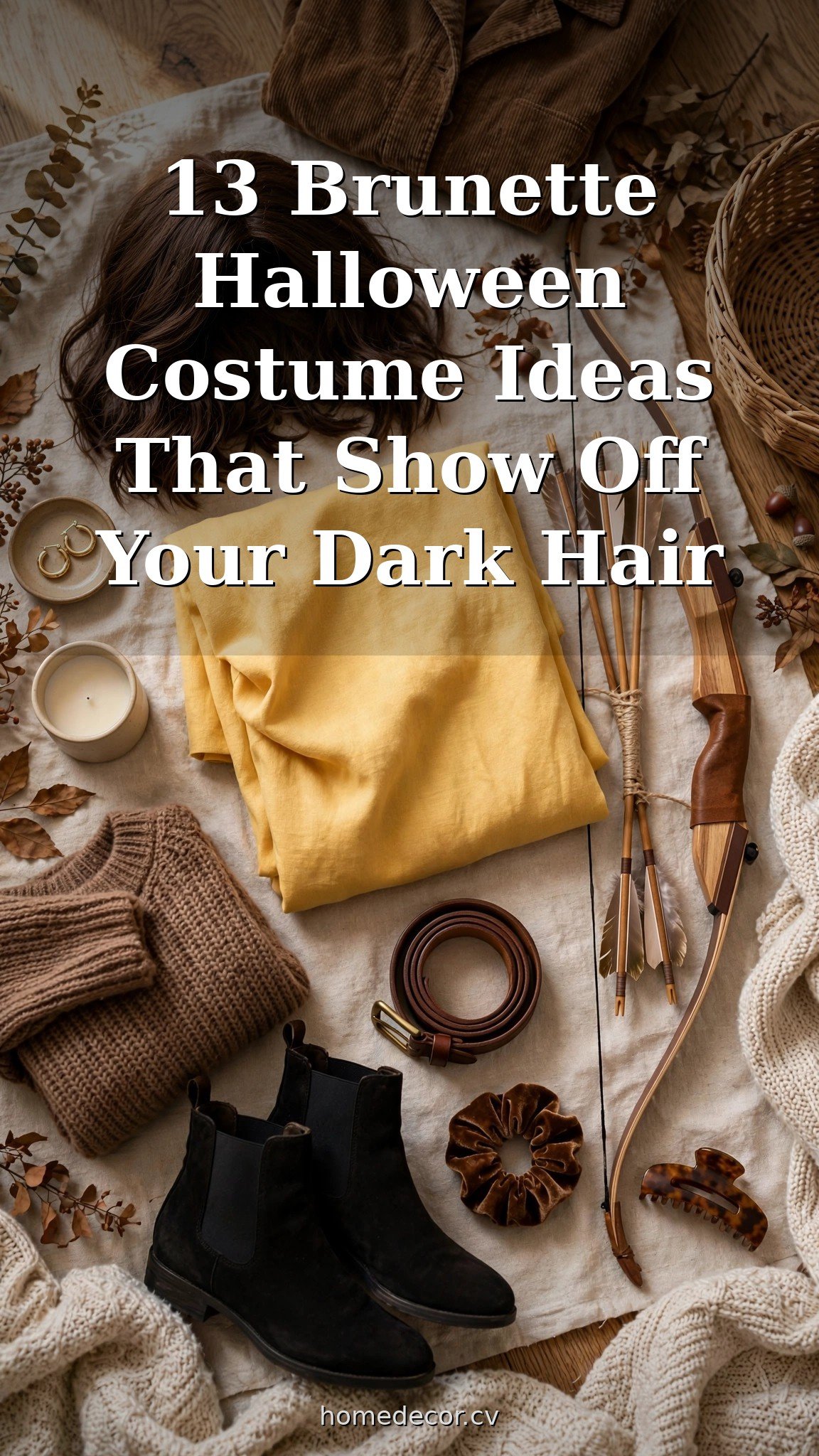 Pinterest pin: 13 Brunette Halloween Costume Ideas That Show Off Your Dark Hair