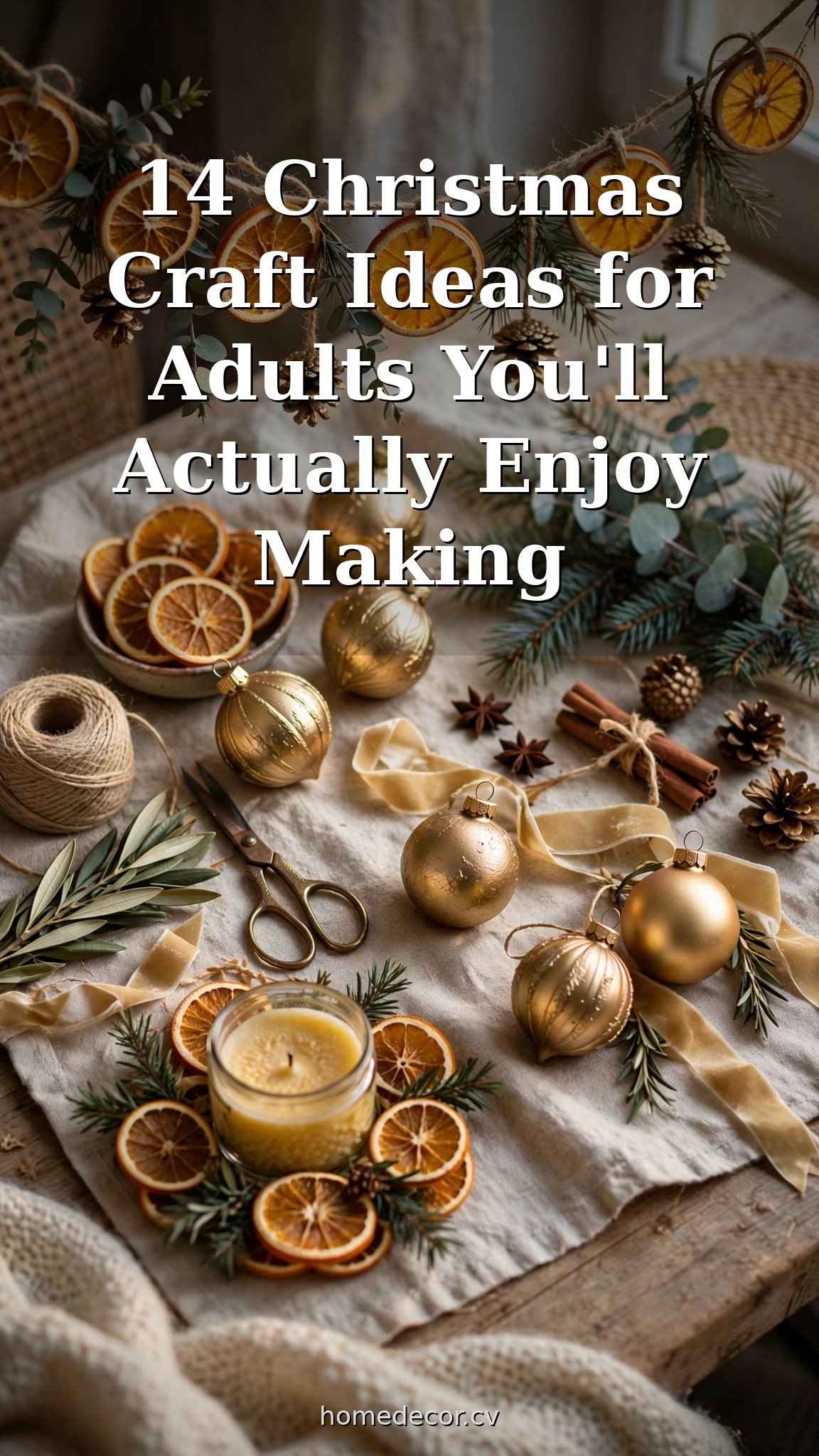 Pinterest pin: 14 Christmas Craft Ideas for Adults You'll Actually Enjoy Making