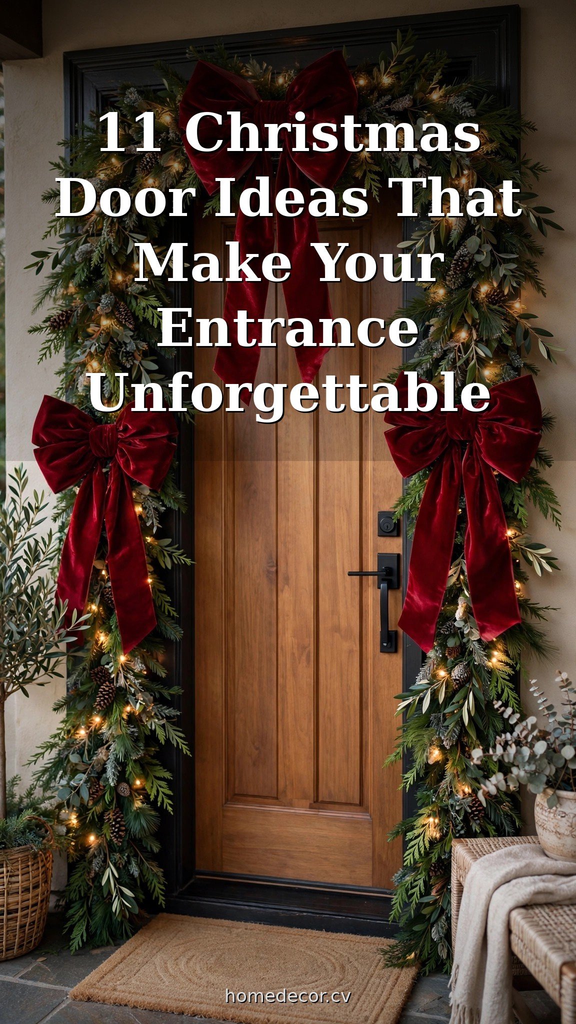 Pinterest pin: 11 Christmas Door Ideas That Make Your Entrance Unforgettable