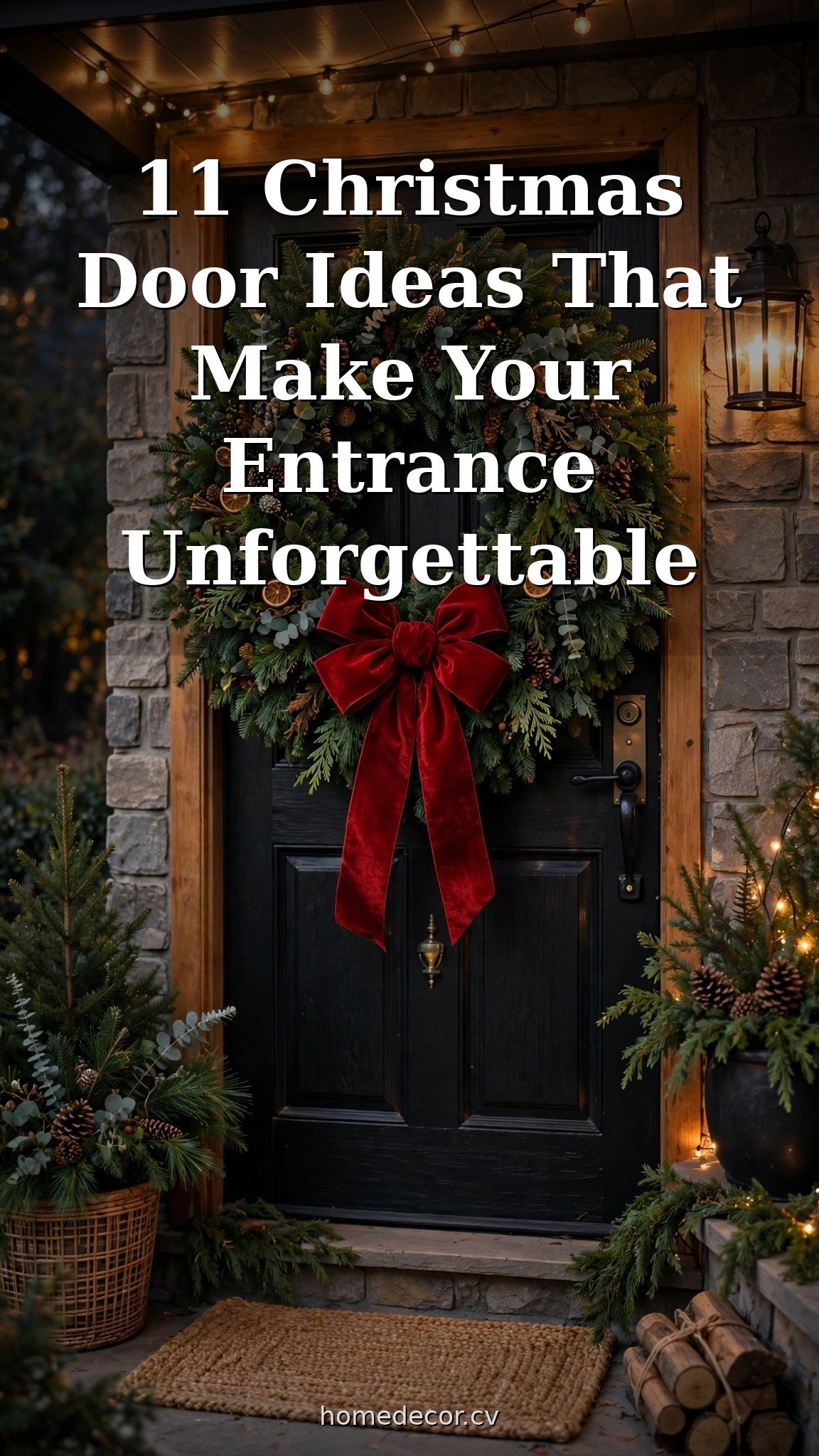 Pinterest pin: 11 Christmas Door Ideas That Make Your Entrance Unforgettable