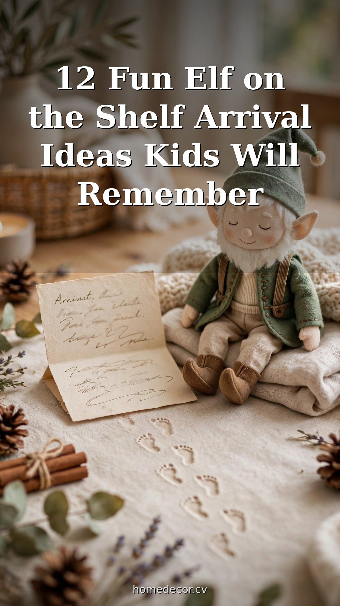 Pinterest pin: 12 Fun Elf on the Shelf Arrival Ideas Kids Will Remember