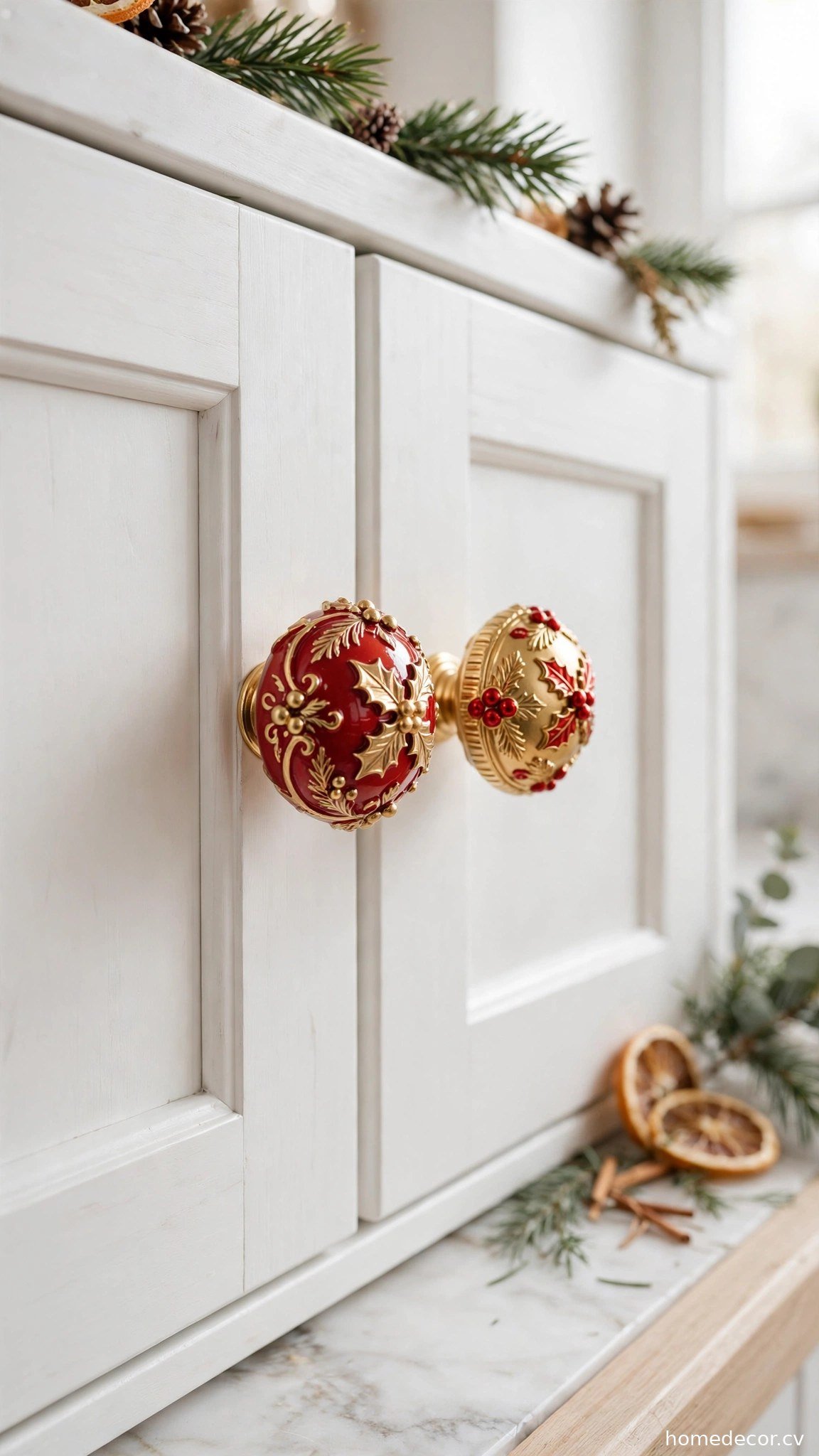 Swap in Festive Cabinet Knobs for December