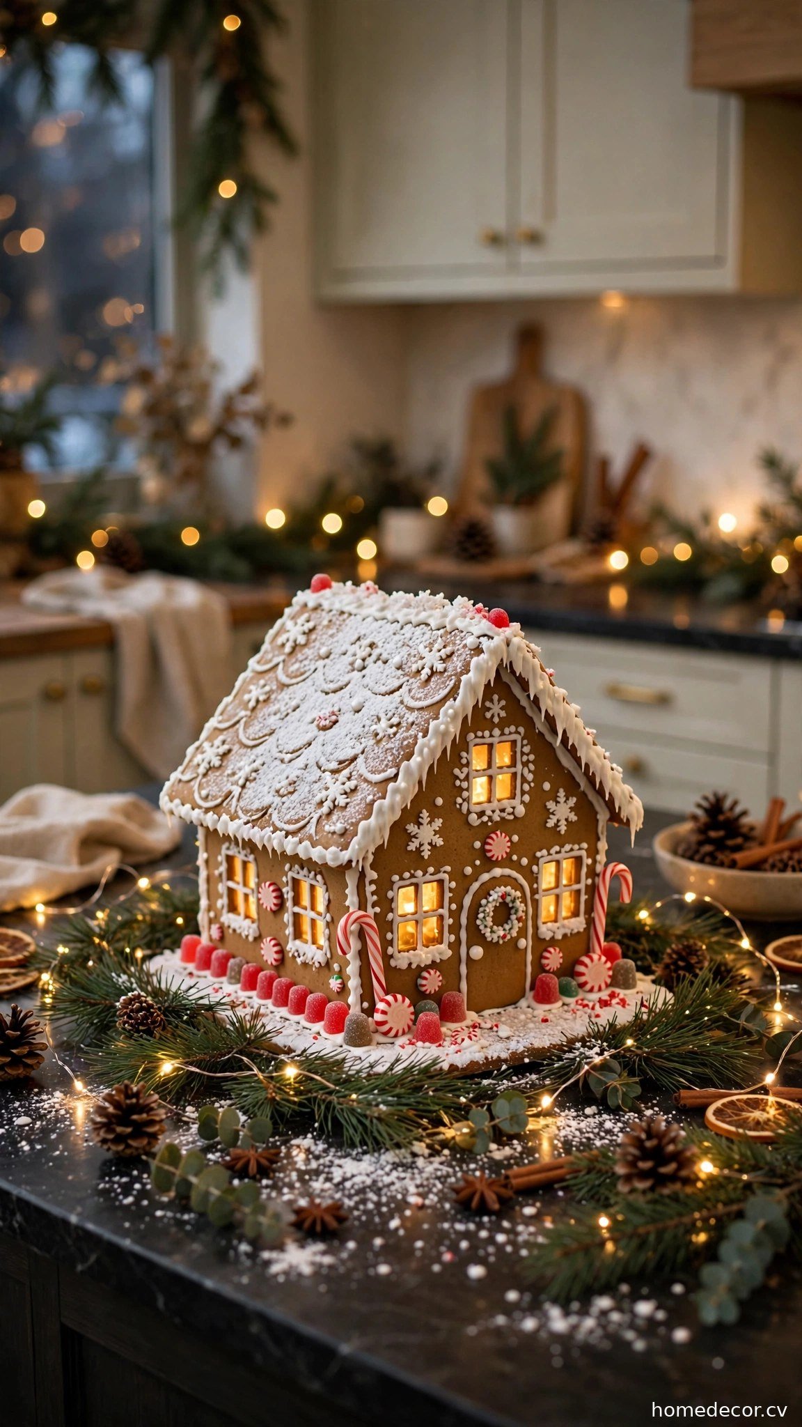 Build a Gingerbread House Centerpiece