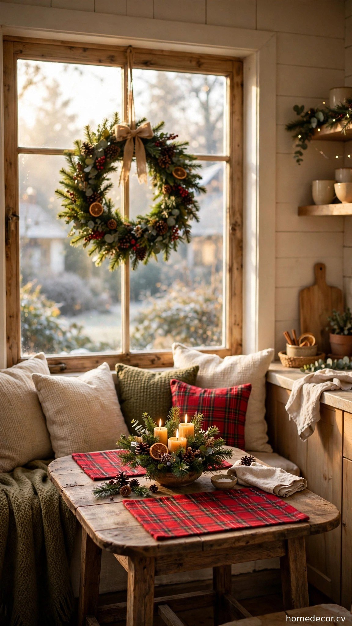 Style a Holiday Breakfast Nook Vignette